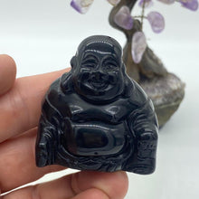 Load image into Gallery viewer, Black Obsidian Buddha Crystal Carving