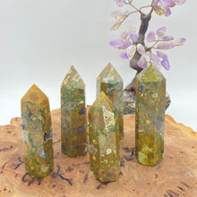 Load image into Gallery viewer, Rainforest Jasper Crystal Tower Point Generator