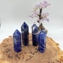 Load image into Gallery viewer, Sodalite Crystal Tower Point Generator Blue Crystal