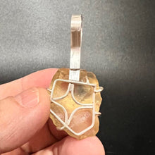 Load image into Gallery viewer, Libyan Dessert Glass LDG Crystal Pendant Sterling Silver Mount