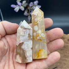 Load image into Gallery viewer, Small Flower Agate Crystal Tower Point Generator