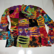 Load image into Gallery viewer, Nepalese Handmade Multi-Colour Cotton Hoodie Cardigan size Medium / Large