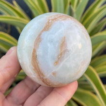 Load image into Gallery viewer, Caribbean Blue Calcite Crystal Sphere ball