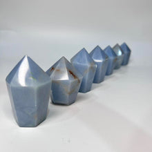 Load image into Gallery viewer, Angelite Crystal Tower Cupcake Point Generator
