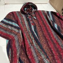 Load image into Gallery viewer, Boho Poncho With Hood Boho Hippie Festival Handmade in Nepal