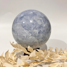 Load image into Gallery viewer, Blue Calcite Crystal Sphere Crystal Ball Blue Crystal