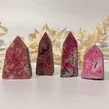 Load image into Gallery viewer, Pink Cobalt Calcite Crystal Tower Point Generator