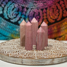 Load image into Gallery viewer, Pink Petrified Wood Crystal Tower Point Generator