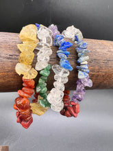 Load image into Gallery viewer, Multicoloured Crystal Chip Bracelet