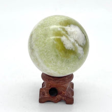 Load image into Gallery viewer, Green Jade Crystal Sphere Crystal Ball Stone