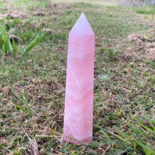 Load image into Gallery viewer, Rose Quartz Crystal Tower Point Generator