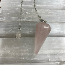 Load image into Gallery viewer, Rose Quartz Crystal Pendulum Crystal Gift