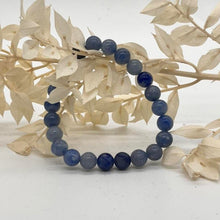 Load image into Gallery viewer, Blue Quartz Crystal Bead Bracelet