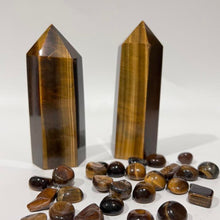 Load image into Gallery viewer, Tigers Eye Crystal Tower Point Generator
