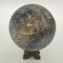 Load image into Gallery viewer, Black Tourmaline in Quartz Crystal Sphere Crystal Ball Gift
