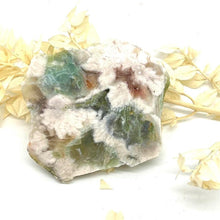 Load image into Gallery viewer, Green Flower Agate Crystal Raw Slab