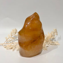 Load image into Gallery viewer, Golden Healer Flame Crystal Carving