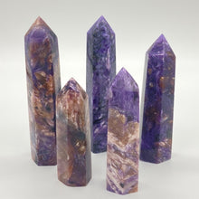 Load image into Gallery viewer, Charoite Crystal Tower Point Generator