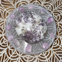 Load image into Gallery viewer, Lepidolite Crystal Palm Stone Palmstone