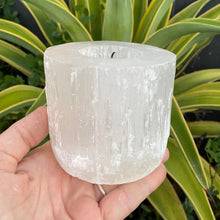 Load image into Gallery viewer, Selenite Crystal Candle Holder Tea Light Holder Burner Gift