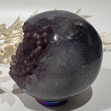 Load image into Gallery viewer, Grape Agate Crystal sphere Crystal Ball Specimen Gift