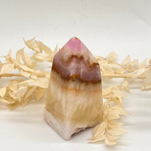 Load image into Gallery viewer, Pink Aragonite Crystal Tower Point Obelisk Pink Crystal Tower