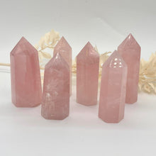 Load image into Gallery viewer, Rose Quartz Crystal Tower Point Generator