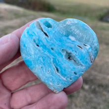 Load image into Gallery viewer, Aragonite Crystal Heart Gift for Her Blue Crystal