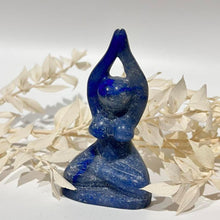 Load image into Gallery viewer, Sodalite Crystal Yoga Woman / Girl Crystal Carving