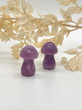 Load image into Gallery viewer, Lepidolite Mushroom  Purple Crystal Toadstool Carving