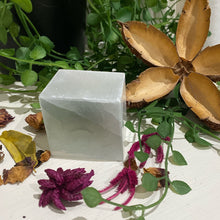 Load image into Gallery viewer, Selenite Crystal Carved Cube Selenite Crystal Carving