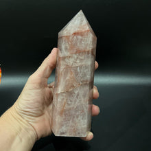 Load image into Gallery viewer, Large fire Quartz Crystal Tower Point Generator