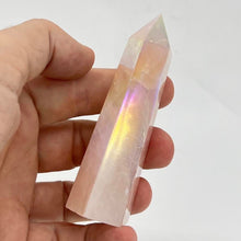 Load image into Gallery viewer, Angel Aura Rose Quartz Crystal Tower Point Generator