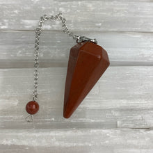 Load image into Gallery viewer, Red Jasper Crystal Pendulum Crystal Gift