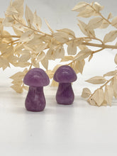Load image into Gallery viewer, Lepidolite Mushroom  Purple Crystal Toadstool Carving