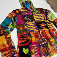 Load image into Gallery viewer, Nepalese Handmade Multi-Colour Cotton Hoodie Cardigan size Medium / Large