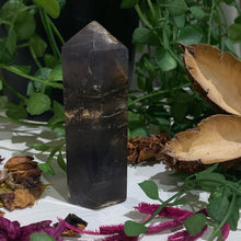 Load image into Gallery viewer, Black Fluorite Crystal Tower Point Generator