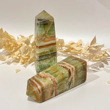 Load image into Gallery viewer, Green Banded Calcite Crystal Tower Metaphysical, Crystals, Healing, Stone