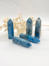 Load image into Gallery viewer, Apatite Crystal Tower Point Generator Blue Crystal
