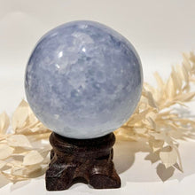 Load image into Gallery viewer, Blue Calcite Crystal Sphere Crystal Ball Blue Crystal