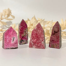 Load image into Gallery viewer, Pink Cobalt Calcite Crystal Tower Point Generator