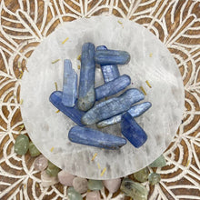Load image into Gallery viewer, Blue Kyanite - 10 Small Blades Tumbled / Tumble Stone / Tumbles