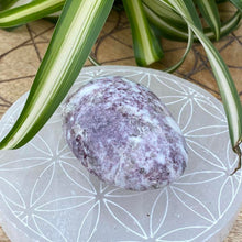 Load image into Gallery viewer, Lepidolite Crystal Palm Stone Palmstone