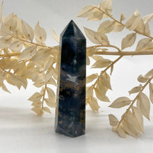 Load image into Gallery viewer, Moss Agate Crystal Tower Point Generator