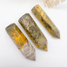 Load image into Gallery viewer, Bumble Bee Jasper Tower Point Polished Generator