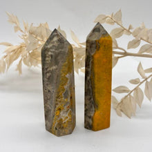 Load image into Gallery viewer, Bumble Bee Jasper Tower Point Polished Generator