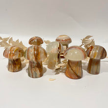 Load image into Gallery viewer, Green Onyx Mushroom Crystal Carving