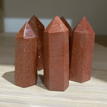 Load image into Gallery viewer, Gold Stone Crystal Tower Point Generator