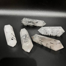 Load image into Gallery viewer, Black Tourmaline in Quartz double Terminated Point
