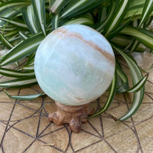 Load image into Gallery viewer, Caribbean Blue Calcite Crystal Sphere ball